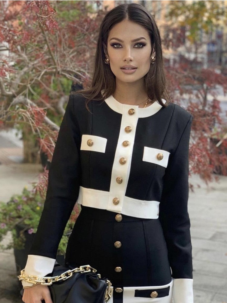 Florence  Black White Two Piece Set