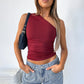 The Sienna One-Shoulder Tank from the Date Night Edit at Lavishly Me