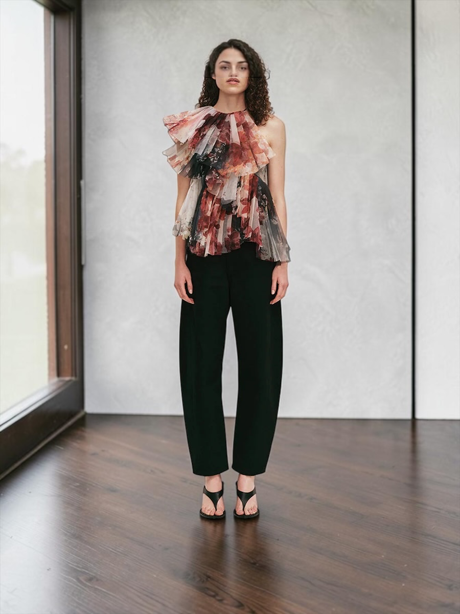 The Estelle Pleated Statement Top from the Soft & Sophisticated at Lavishly Me