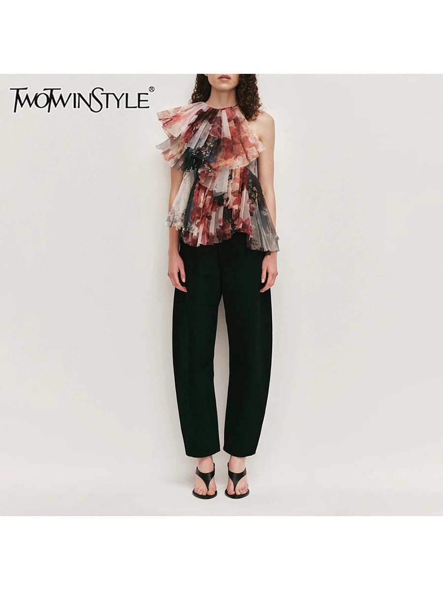 The Monaco High-Neck Statement Blouse from the Soft & Sophisticated at Lavishly Me