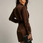 The Rosé Satin Shirt Dress