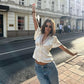 The Rosalie Satin Lace Top from the Soft & Sophisticated at Lavishly Me