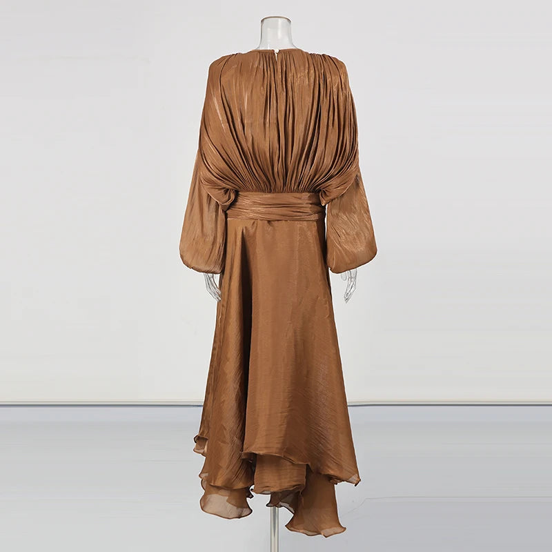 The Juliette Folded Lace-Up Dress