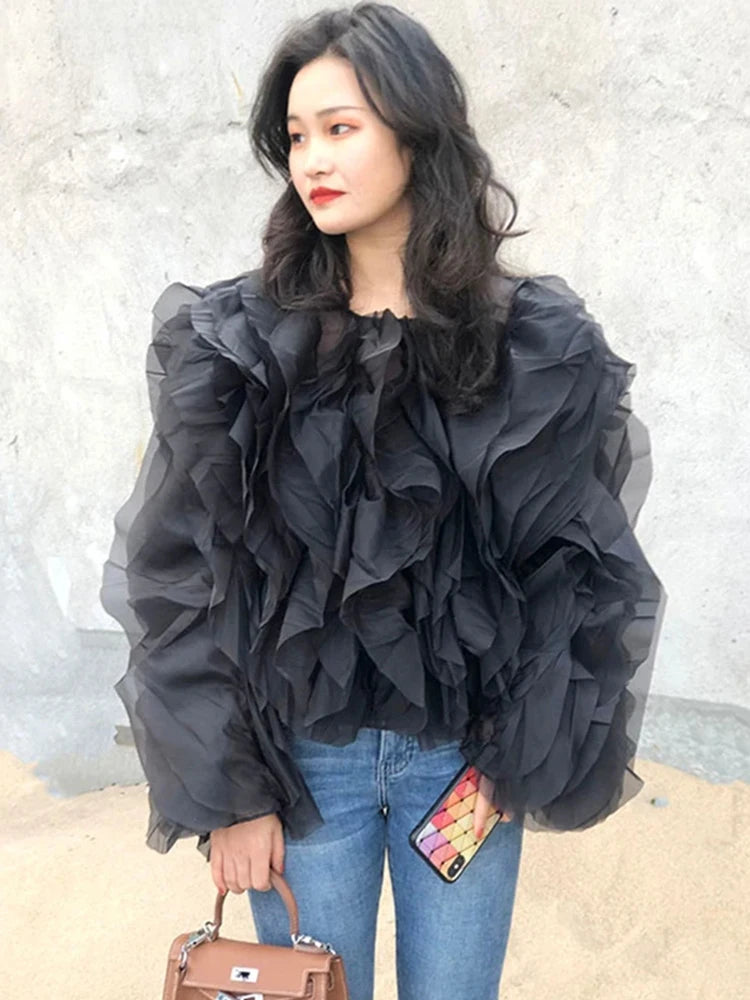 The Chantilly Ruffle Chiffon Blouse from the Soft & Sophisticated at Lavishly Me