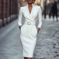 The Sloane Pocket Pencil Dress from the Boss Energy at Lavishly Me