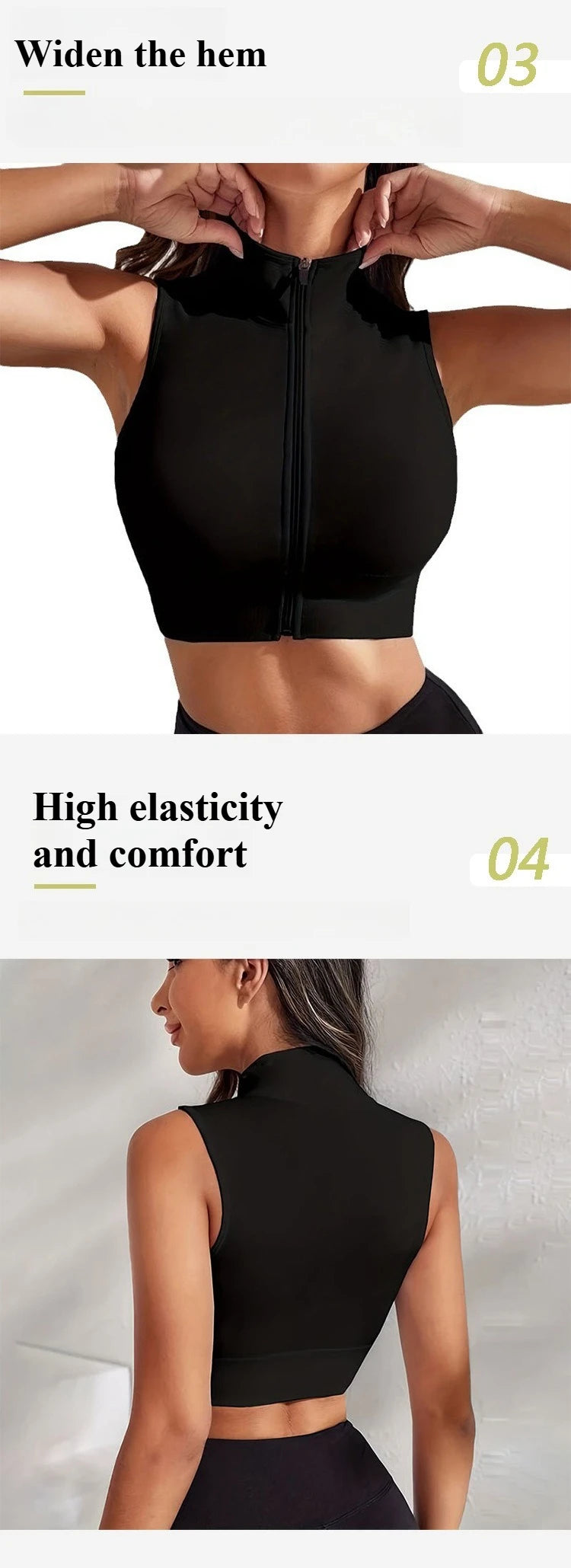 The Luxe Motion Zip Tank