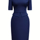 The Camille Peplum Pencil Dress from the Boss Energy at Lavishly Me