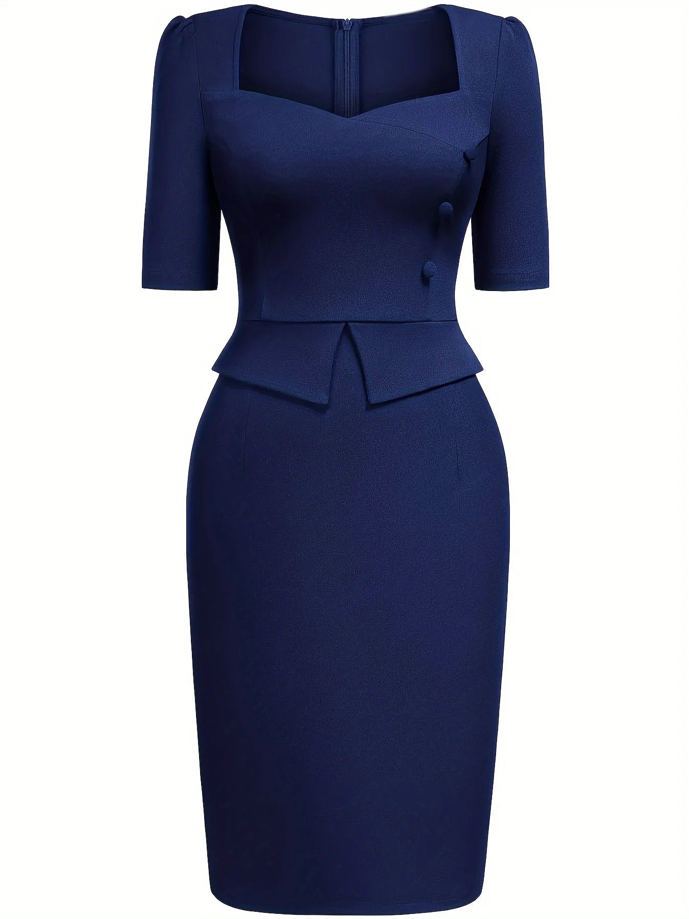 The Camille Peplum Pencil Dress from the Boss Energy at Lavishly Me