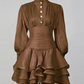 The Emerald Élan Ruffle Dress