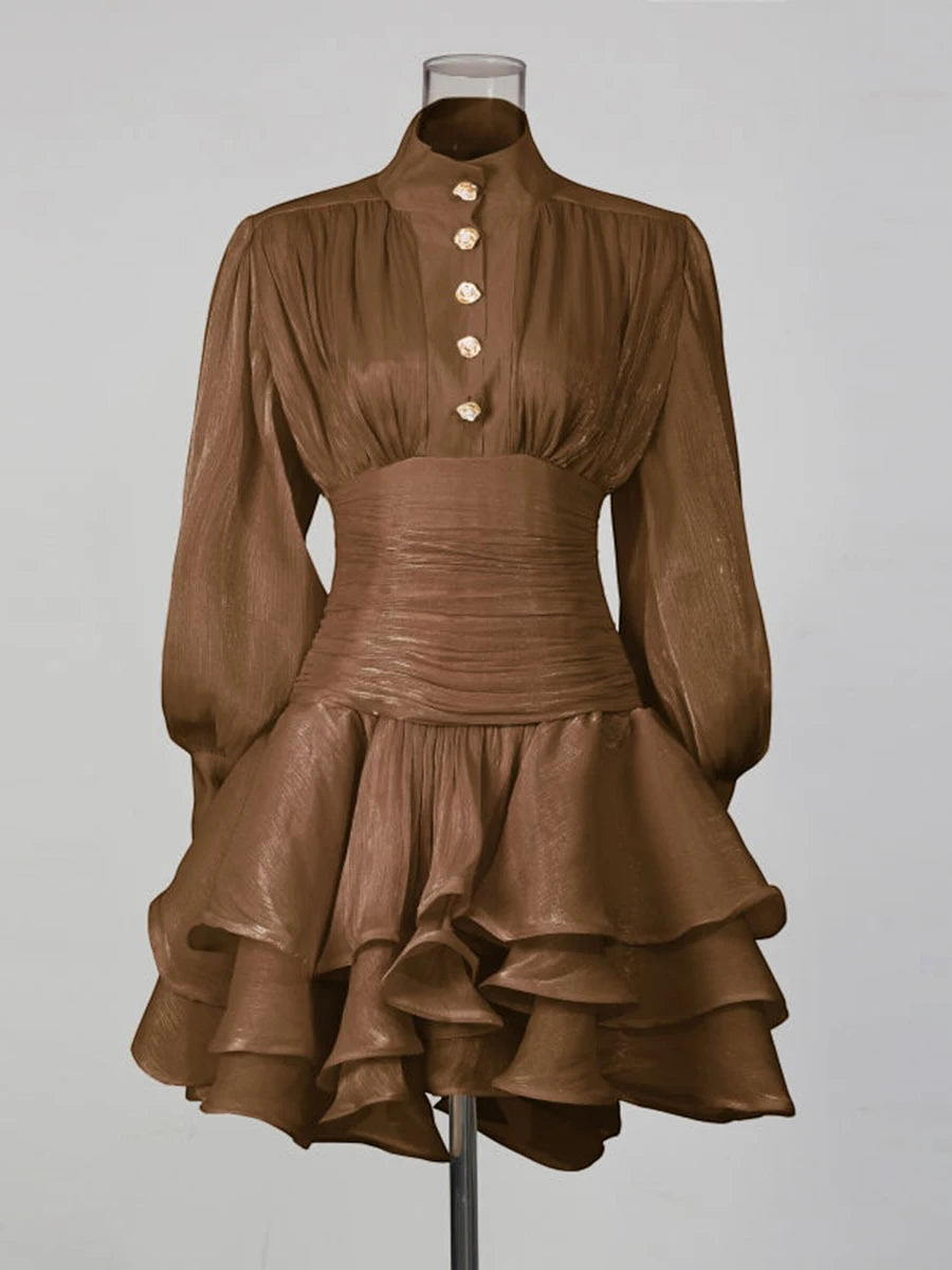 The Emerald Élan Ruffle Dress