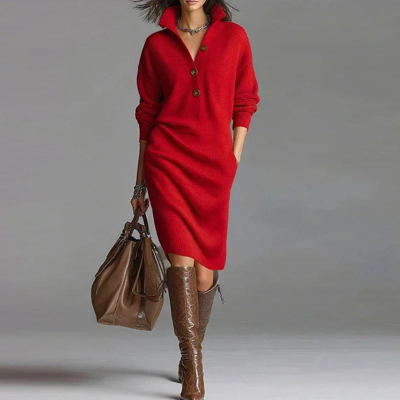 The Aspen Straight Knit Midi Dress from the Boss Energy at Lavishly Me
