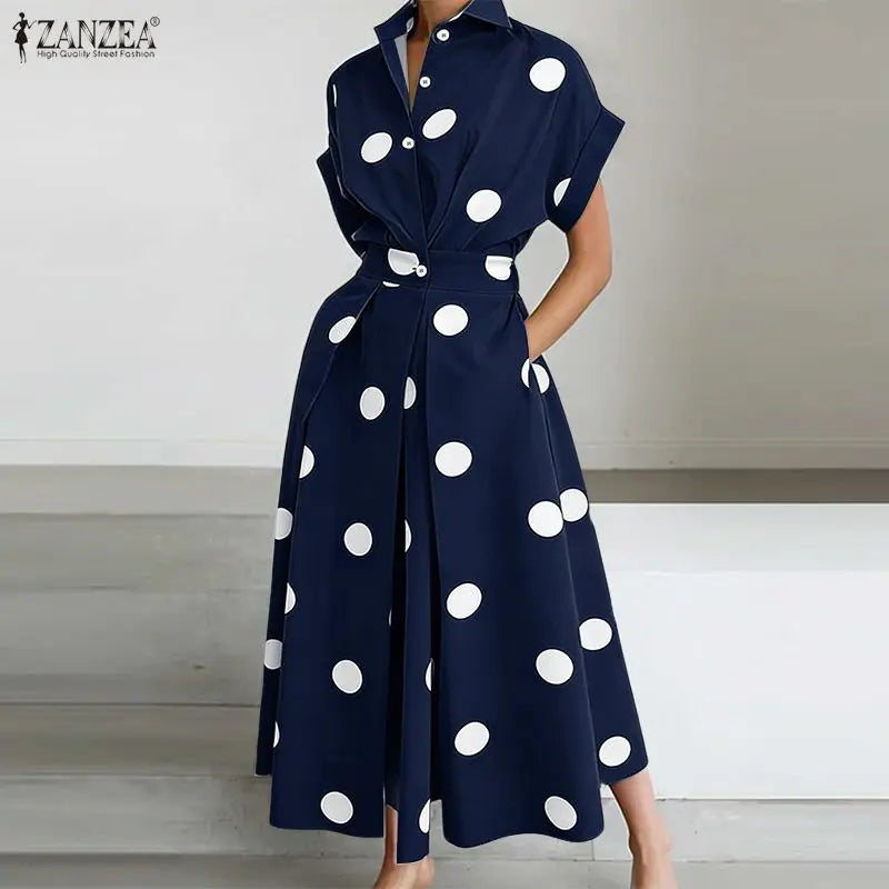 The Paloma Polka-Dot Shirt Dress in XXL | Lavishly Me