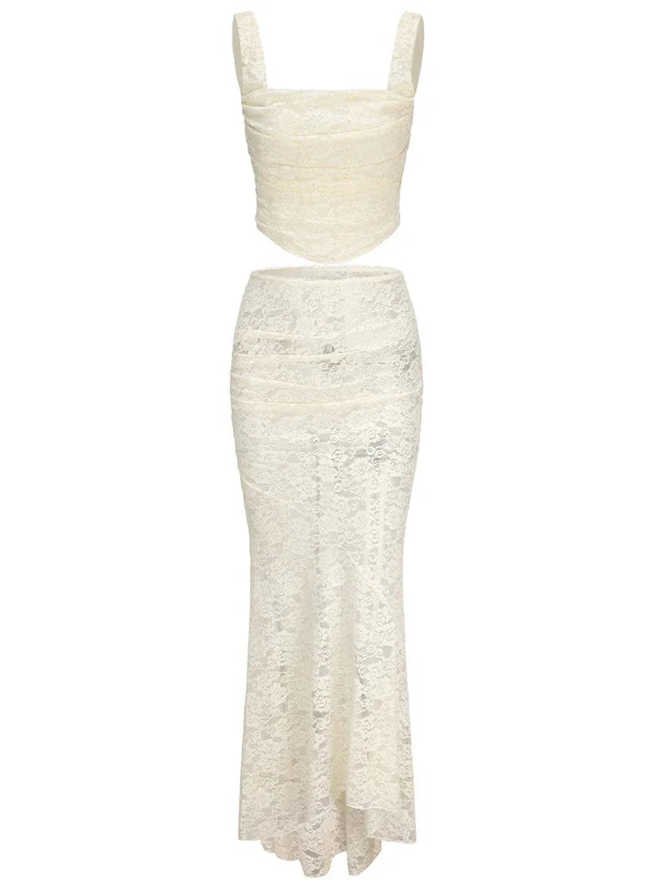 The Celestine Lace-Up Maxi Set