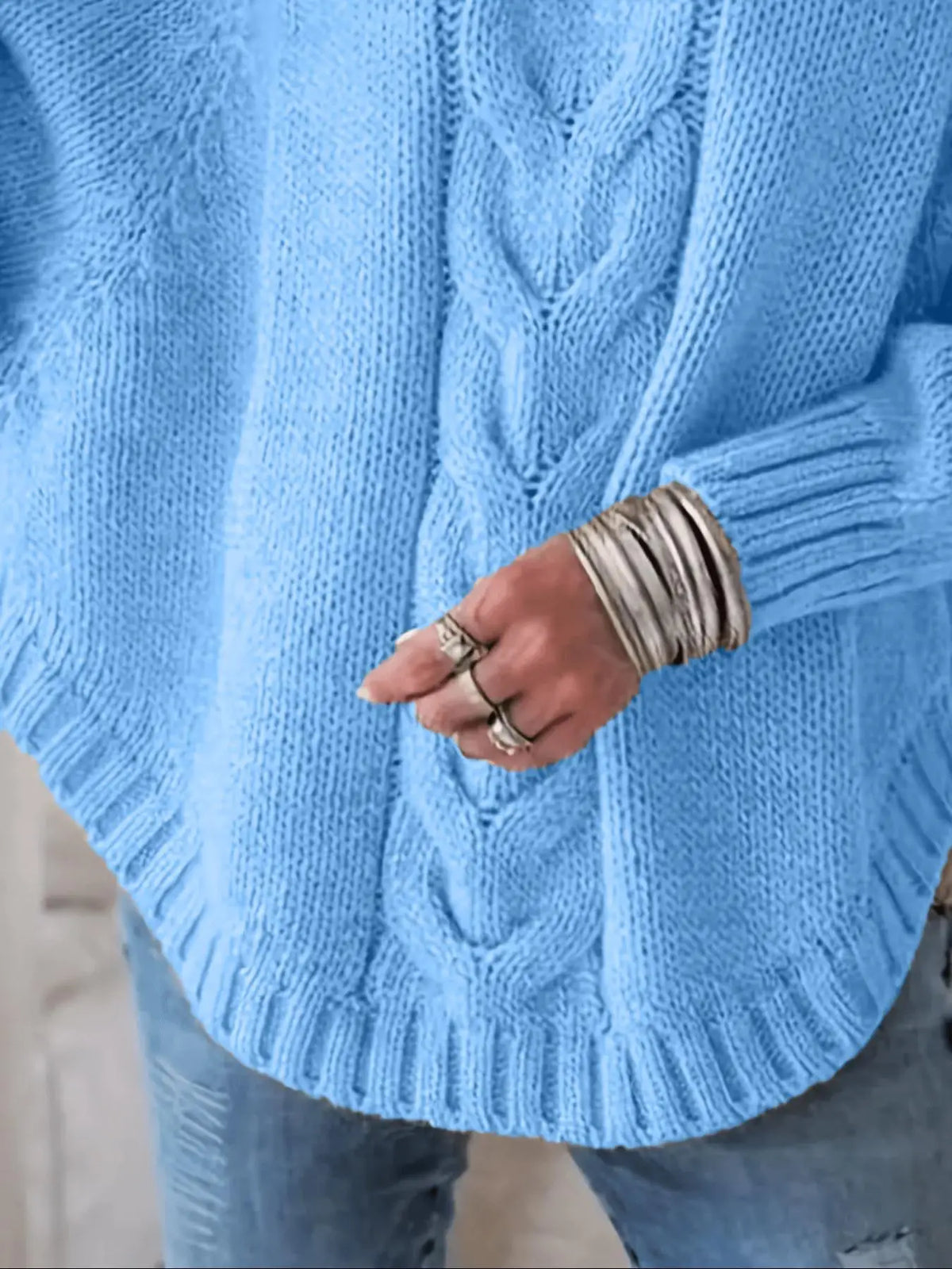 The Yasmin Knit Curve Sweater in Light Coffee | Lavishly Me