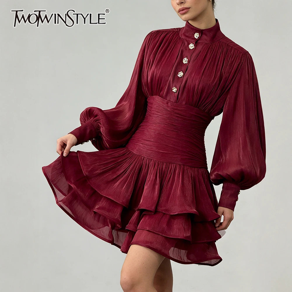 The Valentina French Pleated Dress in APRICOT | Lavishly Me