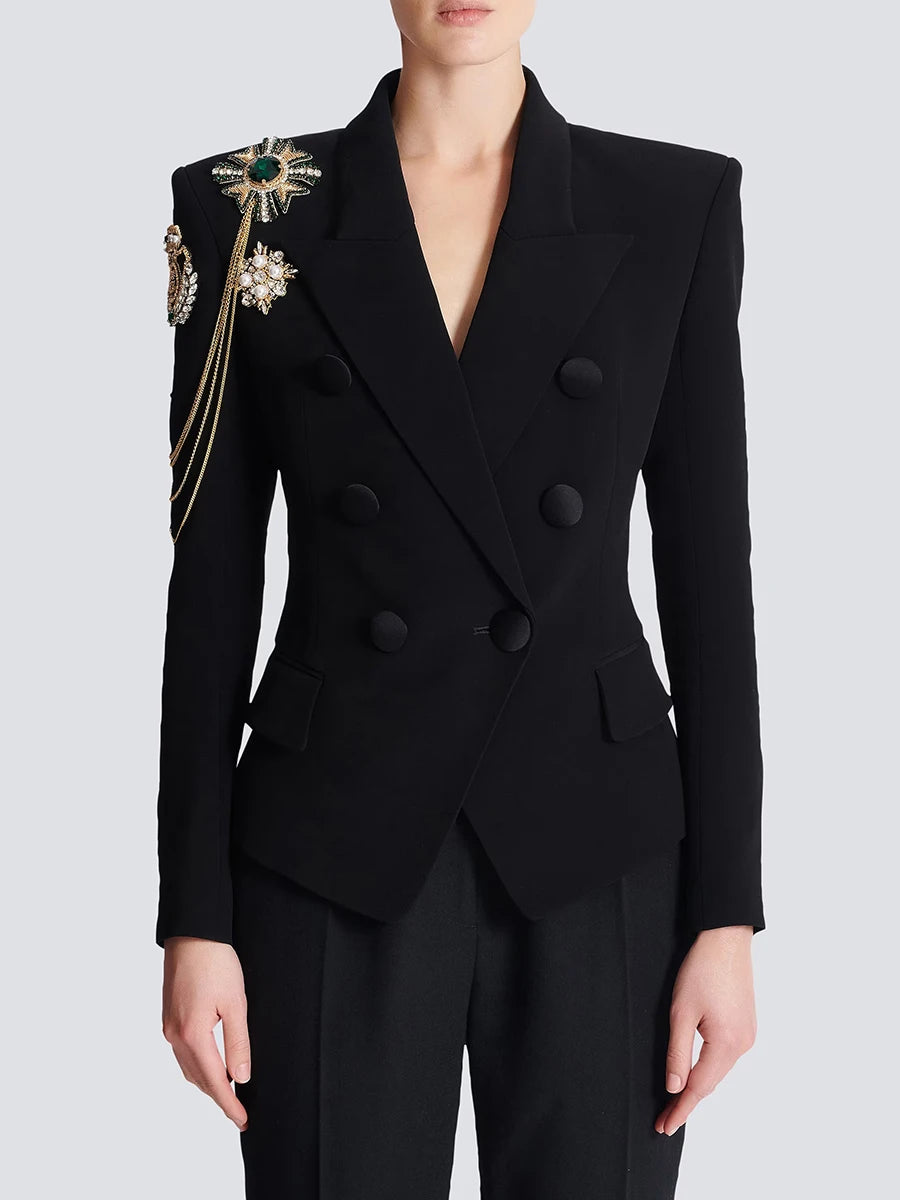 The Monaco Chain-Embellished Blazer from the Boss Energy at Lavishly Me