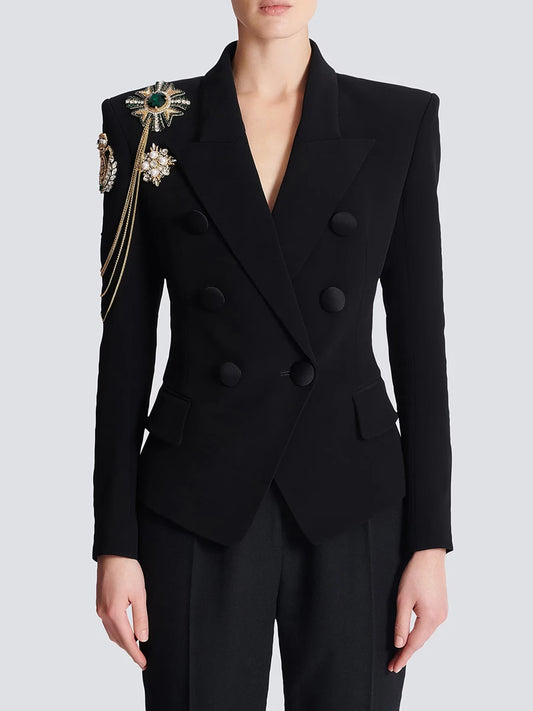 The Monaco Chain-Embellished Blazer from the Boss Energy at Lavishly Me