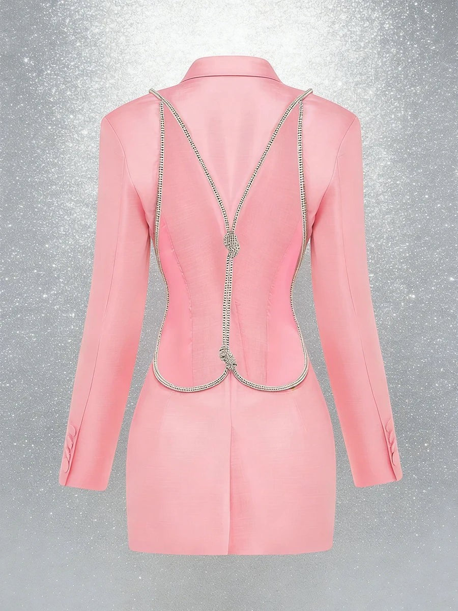 The Celestial Beaded Backless Blazer