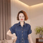 The Capri Button-Front Denim Dress