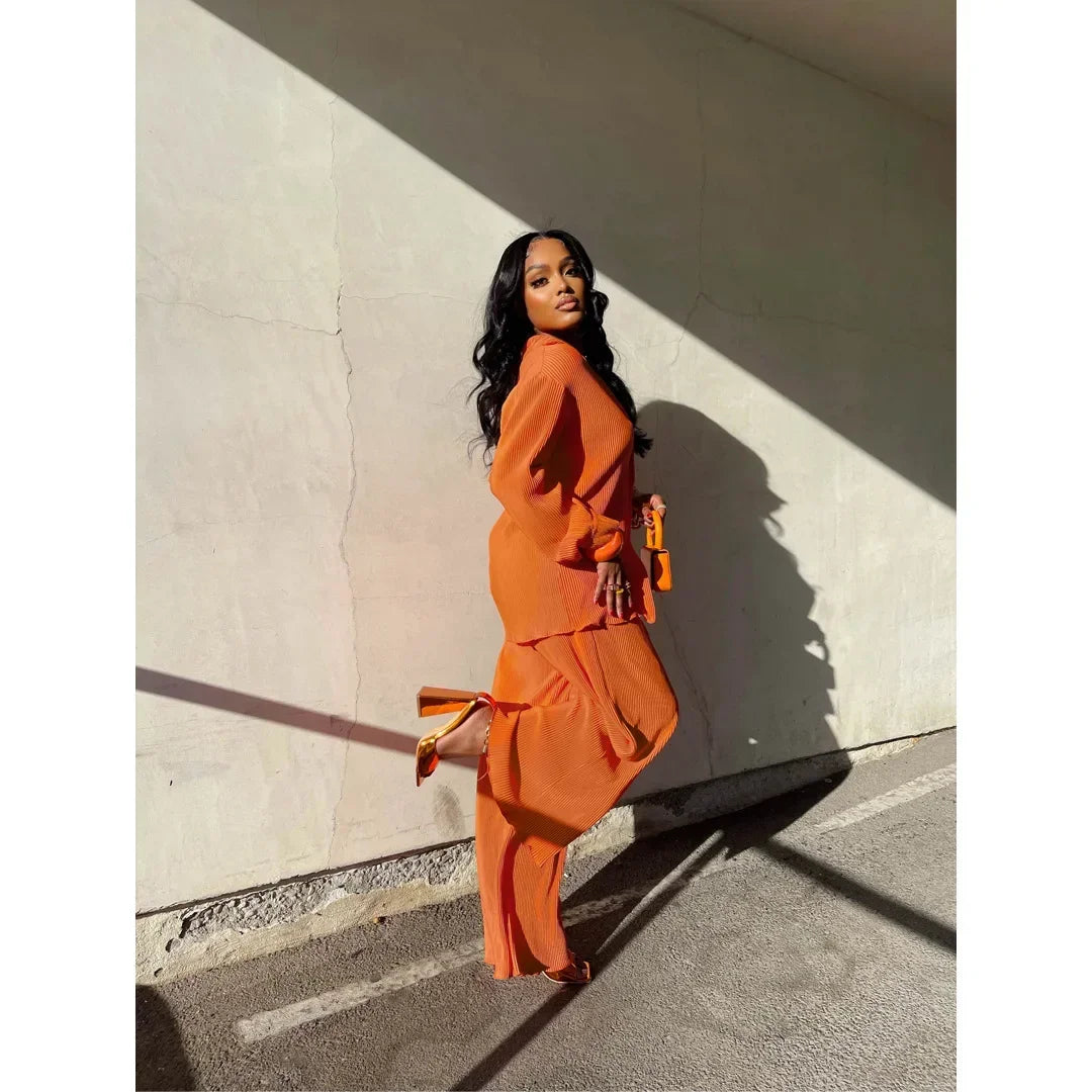 The Serena Wide-Leg Lounge Set in Khaki | Lavishly Me
