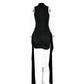 The Sloane Ruched Turtleneck Mini