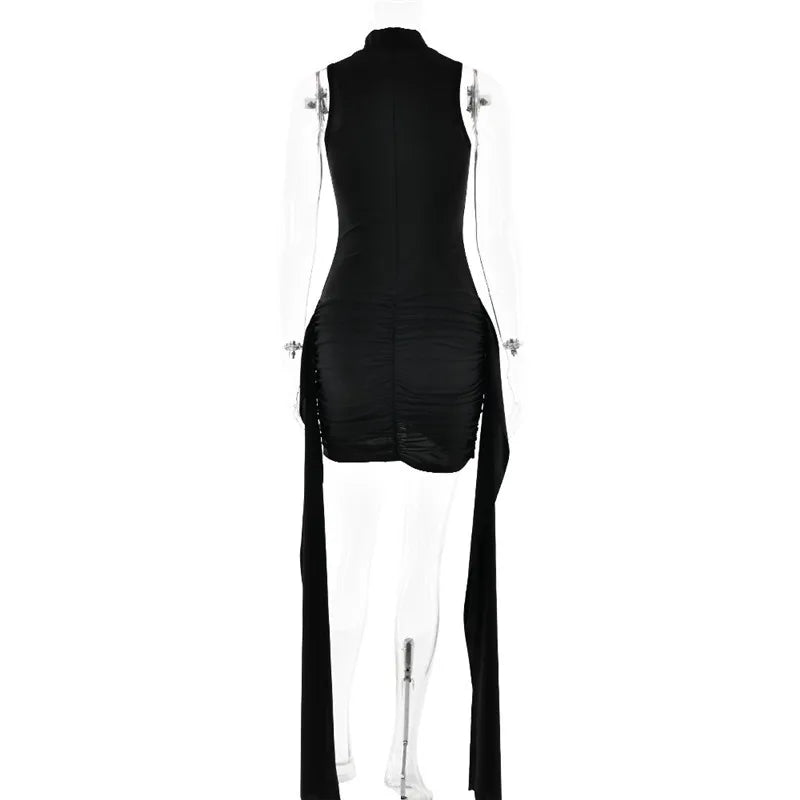 The Sloane Ruched Turtleneck Mini