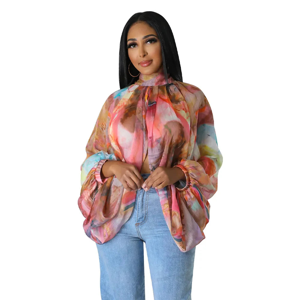 The Seraphina Sheer Tie Blouse in Women Blouses 14 | Lavishly Me