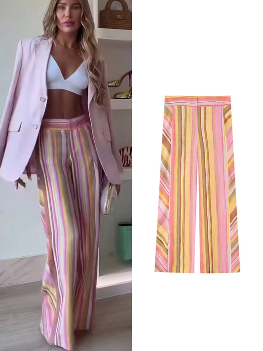 The Prism Stripe Wide-Leg Pants from the Everyday Luxe at Lavishly Me