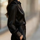 The Ivory Lace Satin Blouse