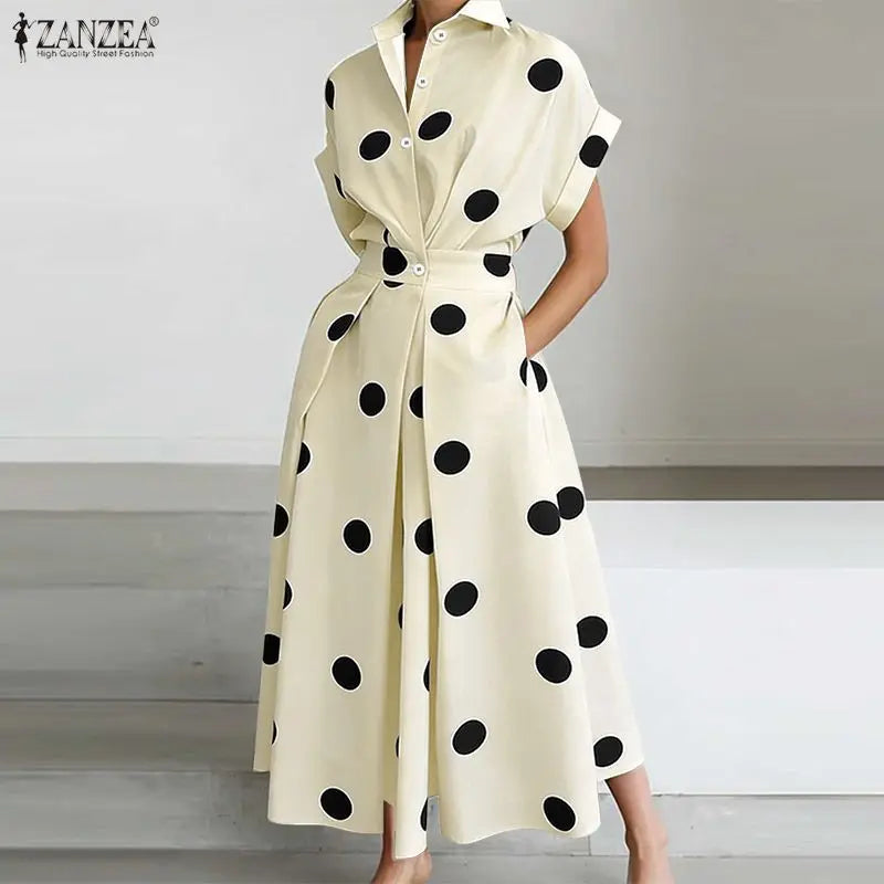 The Paloma Polka-Dot Shirt Dress in XXL | Lavishly Me