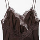 The Amélie Lace Satin Mini Dress