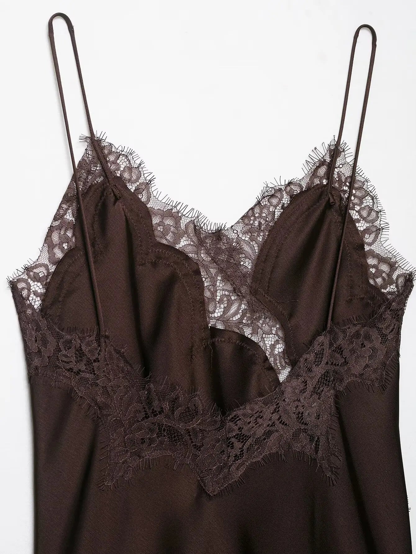 The Amélie Lace Satin Mini Dress