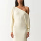 The Celestia Off-Shoulder Ruched Maxi Dress from the Celebration Edit at Lavishly Me