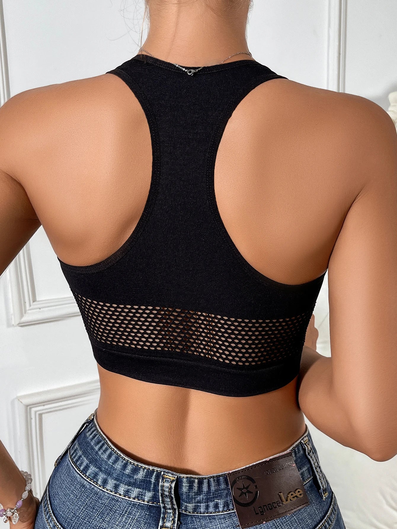 The Noir Fishnet Crop Top