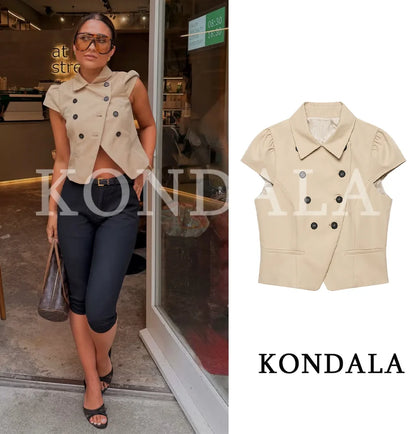 The Madison Short-Sleeve Double-Breasted Blazer from the Boss Energy at Lavishly Me