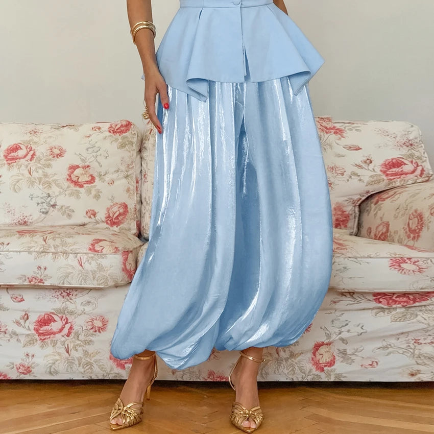 The Blush Pleated Balloon Trousers