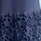 The Talia Lace-Panel Maxi Dress in deep blue | Lavishly Me