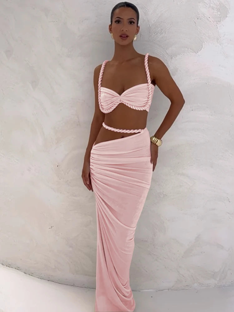The Tulum Pleated Skirt Set