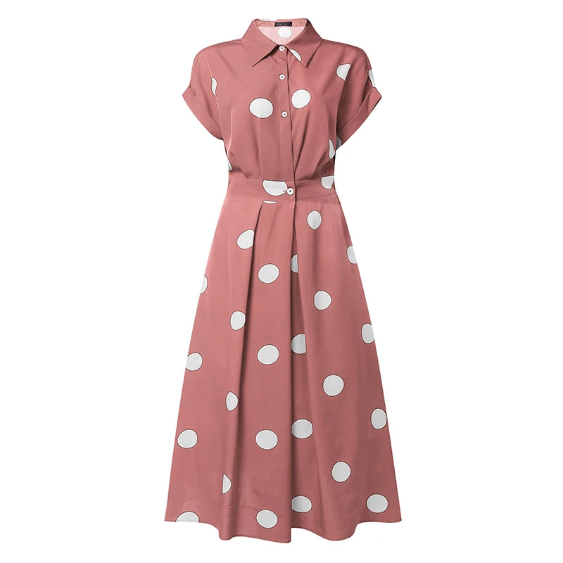 The Paloma Polka-Dot Shirt Dress in XL | Lavishly Me