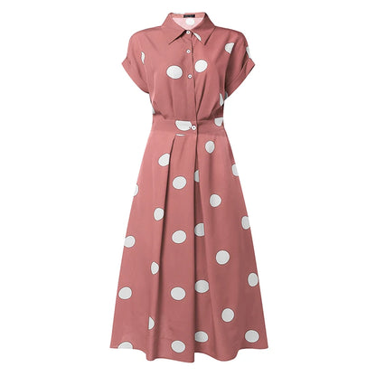 The Paloma Polka-Dot Shirt Dress in XL | Lavishly Me