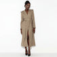 The Delphine Belted Patchwork Trench in KHAKIGRAY | Lavishly Me