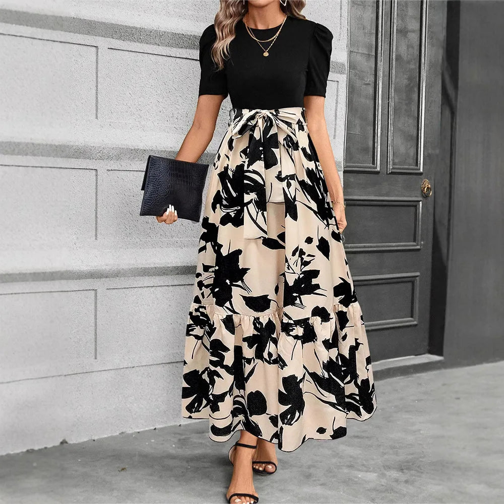 The Provence Floral Lace-Up Maxi Dress from the Boss Energy at Lavishly Me