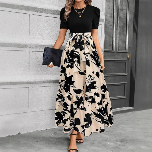 The Provence Floral Lace-Up Maxi Dress from the Boss Energy at Lavishly Me