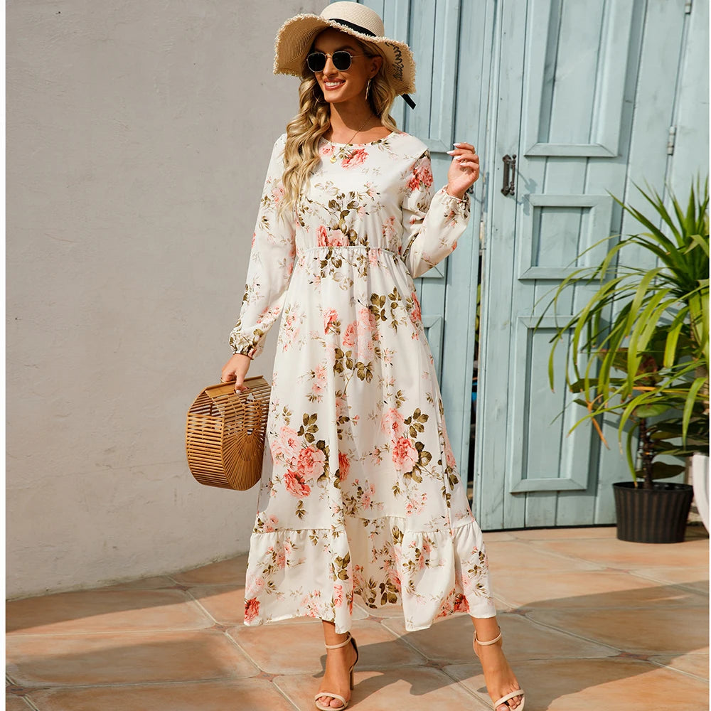 The Marisol Floral Chiffon Midi Dress in 7 | Lavishly Me