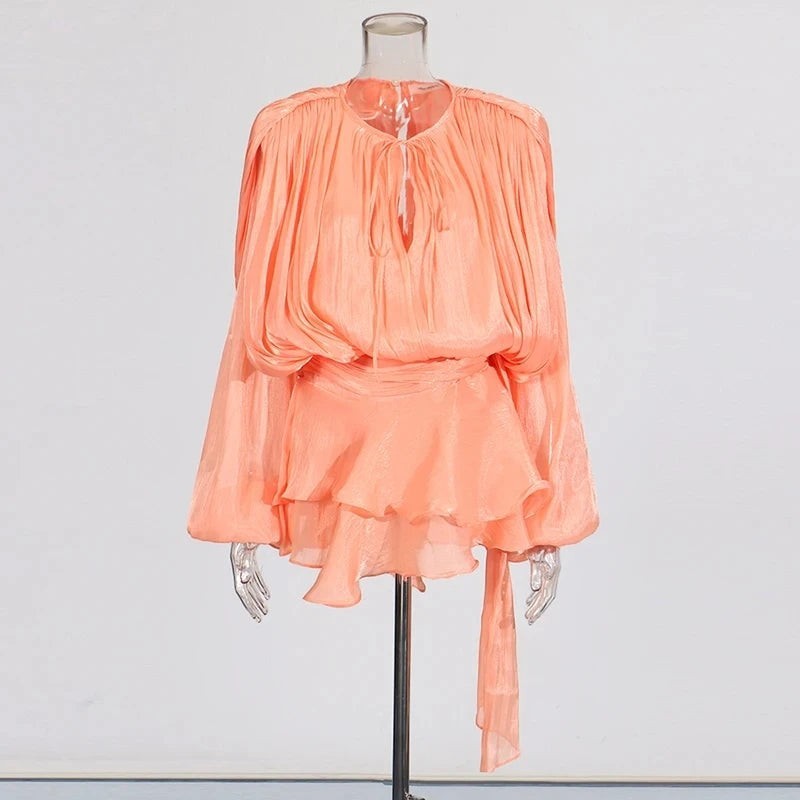 The Elara Folded Tunic Dress