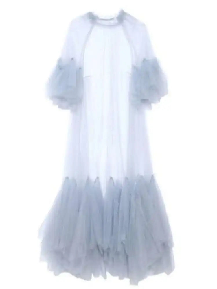 The Monaco Mesh Panel Maxi Dress from the Soft & Sophisticated at Lavishly Me