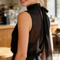 The Noir Pleated Sleeveless Top in black | Lavishly Me