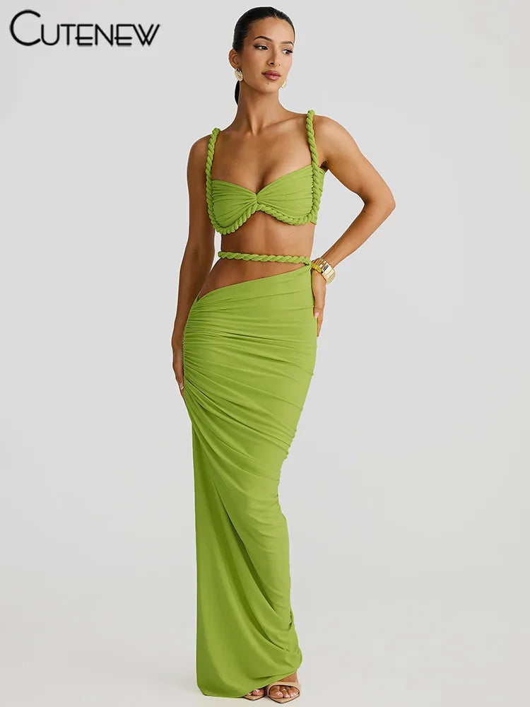 The Tulum Pleated Skirt Set