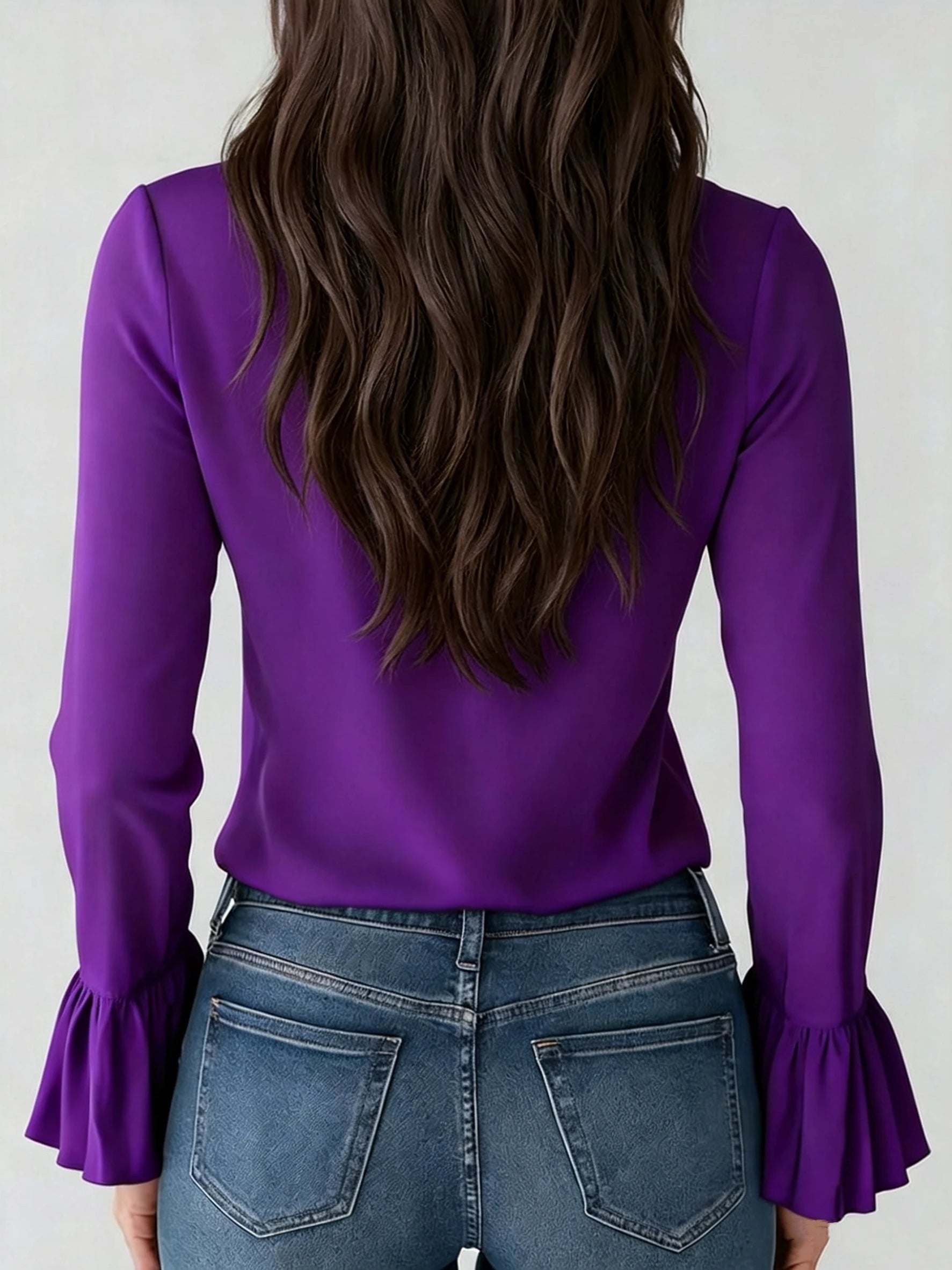 The Rosalie Lace-Trim Bubble-Sleeve Blouse from the Soft & Sophisticated at Lavishly Me