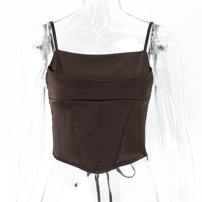 The Valencia Lace-Up Crop Top